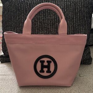 Fashion Pink Tote Bag with Black Logo